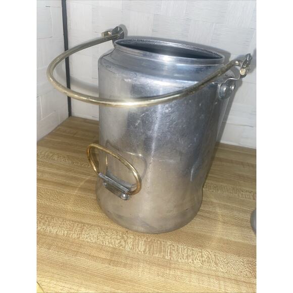 VINTAGE COMET 9-CUP CAPACITY ALUMINUM COFFEE POT PERCOLATOR WITH COPPER HANDLES - Picture 6 of 11